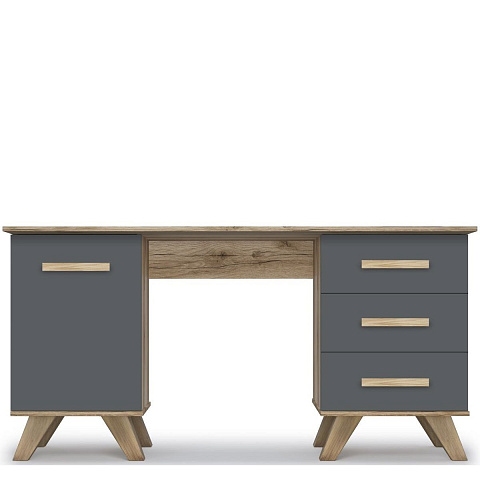 Стол письменный Вега Скандинавия 140, серый. Фото 1