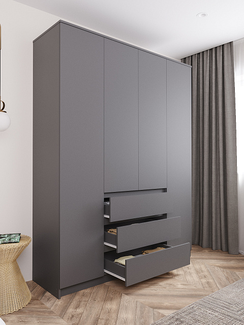 Шкаф Мори МШ 1600.1, Графит. Фото 4