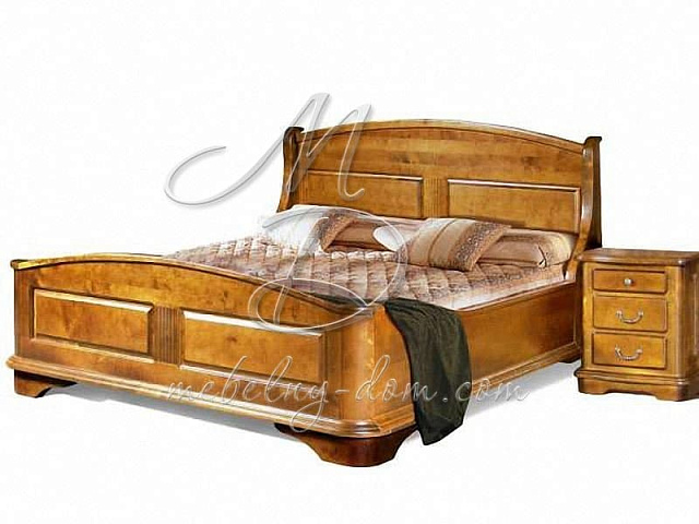 Кровать из массива березы «Провинция П02Б», орех золотой. Фото 1