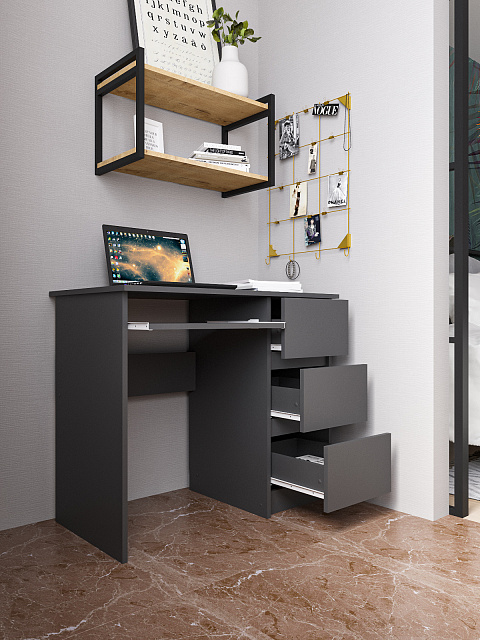 Стол Мори МС-6 правый, Графит. Фото 3