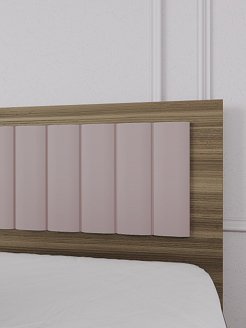 Кровать Роза 160x200см, пудра скин. Фото 4