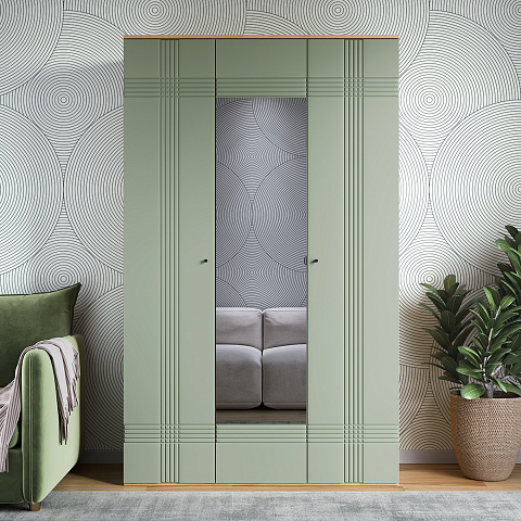 Шкаф Вега Саксония 135, серо-зеленый. Фото 6