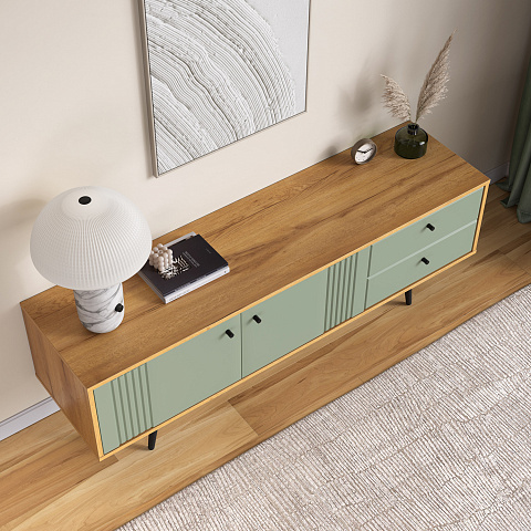 Тумба Вега Саксония ТВ150, серо-зеленый. Фото 6