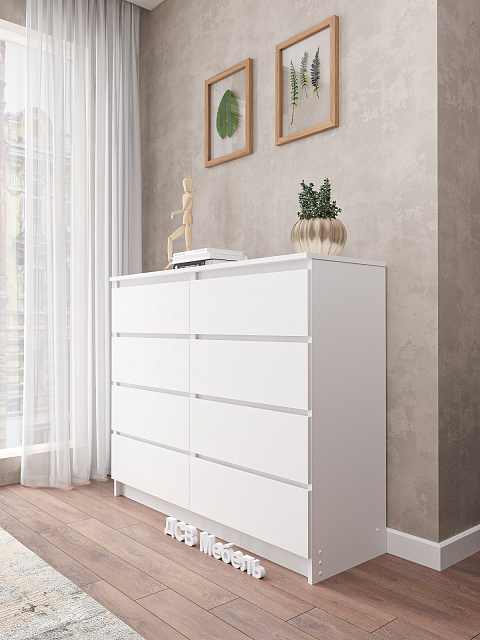 Комод Мори МК 1200.8, Белый. Фото 2