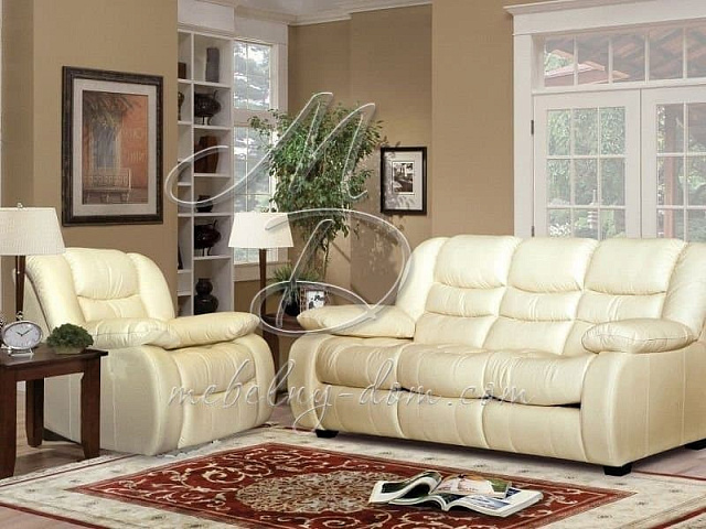 Комплект мягкой мебели «Манчестер», в коже. Фото 3