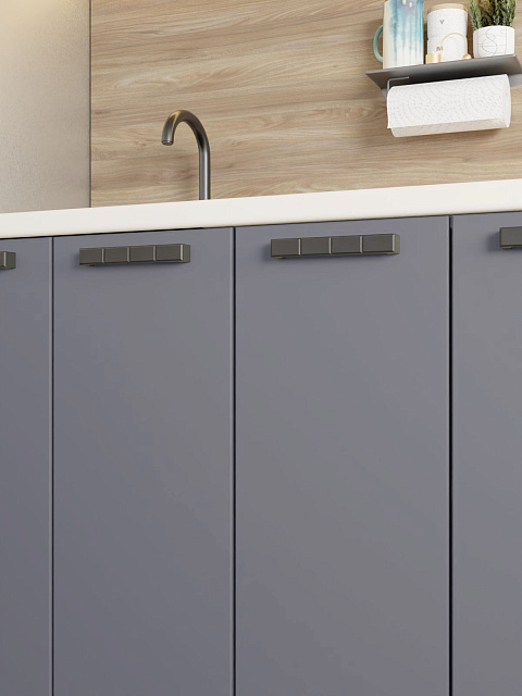 Кухонный гарнитур «Лаванда» 2,4м, сталь. Фото 3