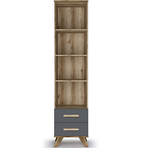 Шкаф-стеллаж Вега Скандинавия 450, серый. Фото 1