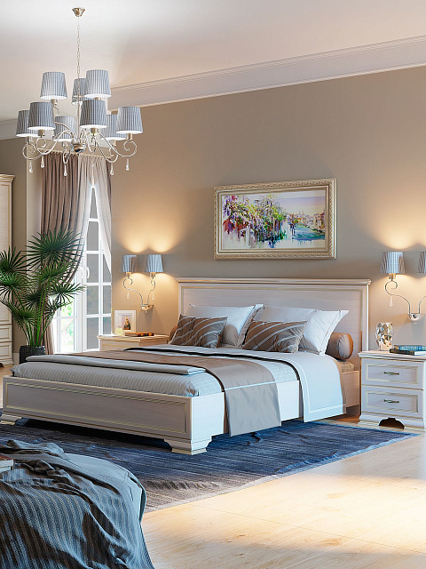 Кровать с подъемным механизмом Сиена 160x200, бежевая. Фото 3