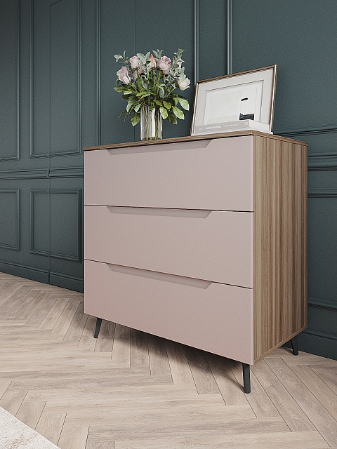 Комод Роза 900 Тренто, пудра скин. Фото 1