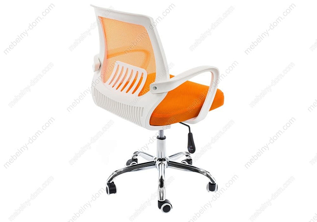 Компьютерное кресло Ergoplus белое / оранжевое. Фото 4
