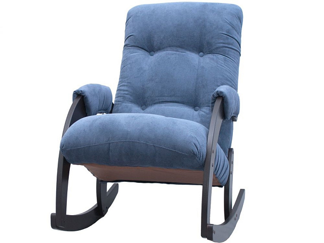 Кресло-качалка Модель 67, венге, Verona Denim Blue. Фото 1