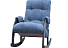 Кресло-качалка Модель 67, венге, Verona Denim Blue. Фото 1