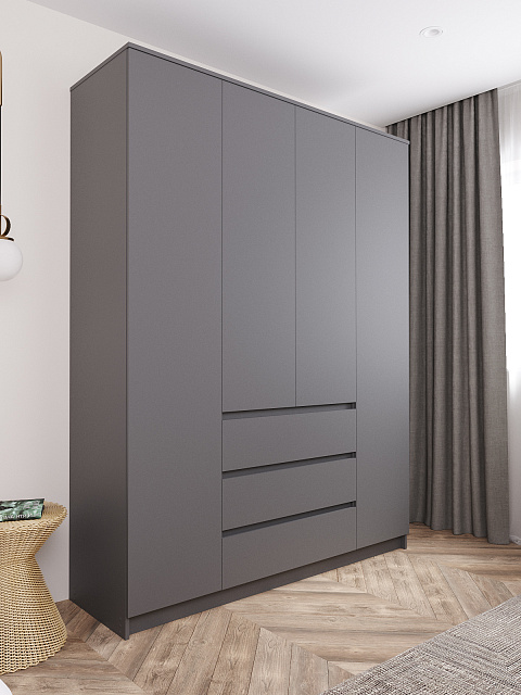 Шкаф Мори МШ 1600.1, Графит. Фото 3