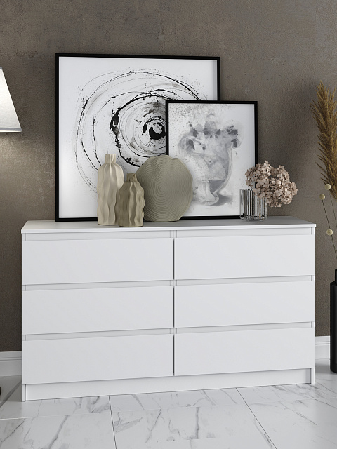 Комод Мори МК 1380.6, Белый. Фото 7