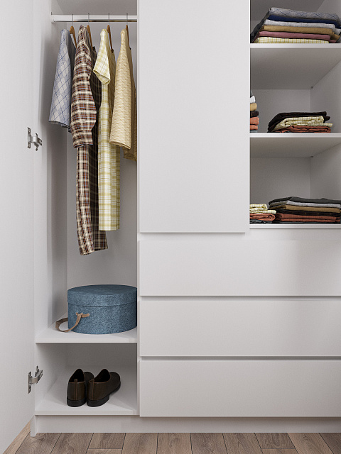 Шкаф Мори МШ 1200.1, Белый. Фото 5