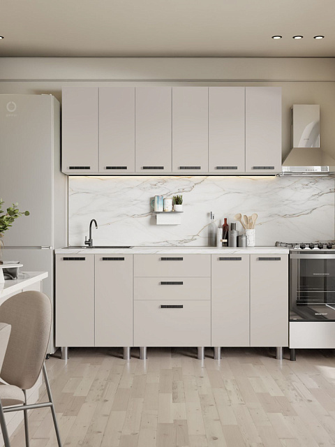 Кухонный гарнитур «Лаванда» 1,8м, кашемир. Фото 1