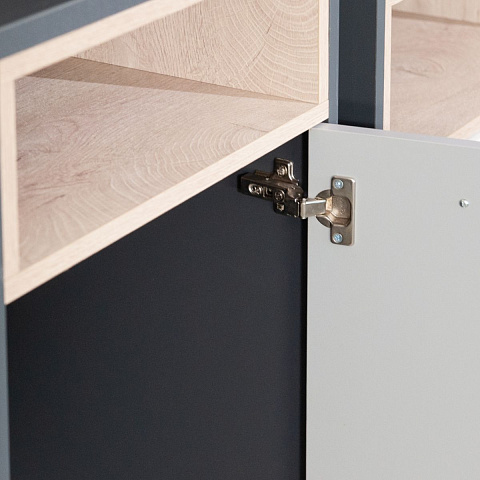 Комод «Квадро» 100 высокий Антрацит/Дуб эндгрейн/Шиншилла/Белый. Фото 13