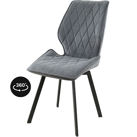 Стул «Амаретто», велюр Бренди мансун, каркас вращения черный. Фото 1