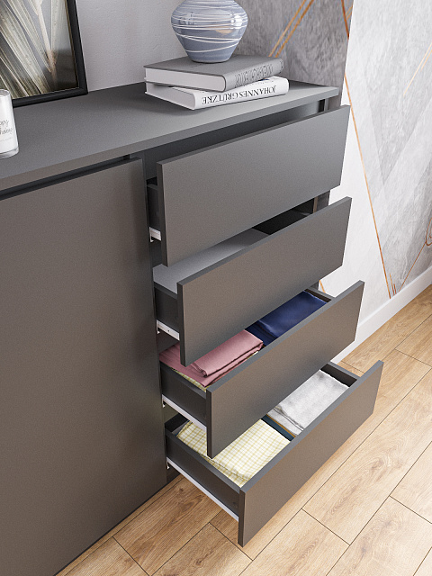 Комод Мори МК 1600.1, Графит. Фото 5