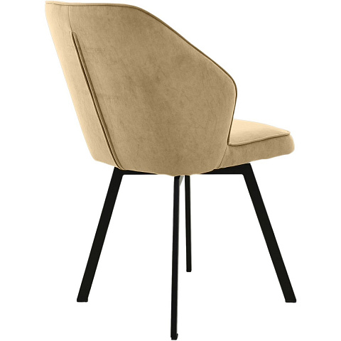 Стул «Вермут», велюр Бренди крем, каркас вращения черный. Фото 4