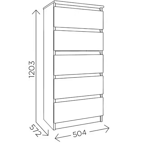 Комод «Веслав» 3, таксония темная. Фото 4