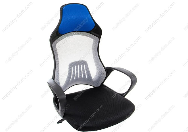 Компьютерное кресло Atlant белое / черное / голубое. Фото 4