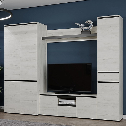 Полка «Гретта», Крафт белый/Антрацит. Фото 4