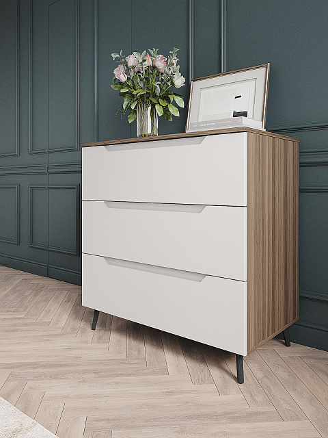 Комод Роза 900 Тренто, белый скин. Фото 1
