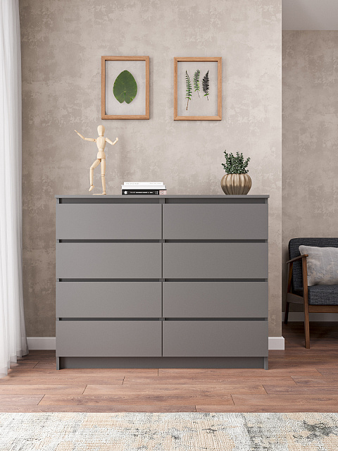 Комод Мори МК 1200.8, Графит. Фото 1