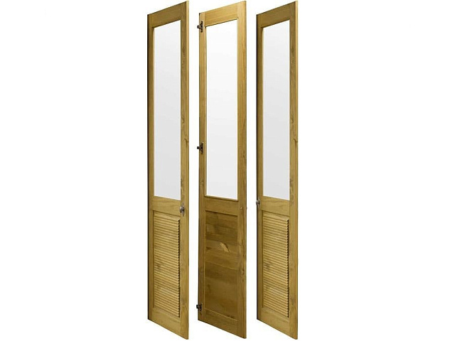 Комплект дверей к стеллажу Рауна 30, бейц/масло. Фото 2