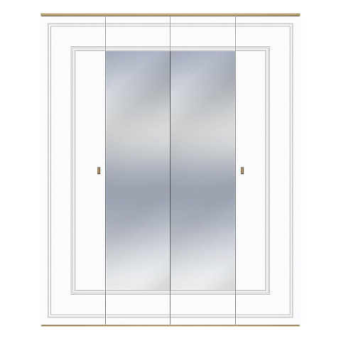 Шкаф Вега Сапфир 4дв, белый глянец. Фото 2