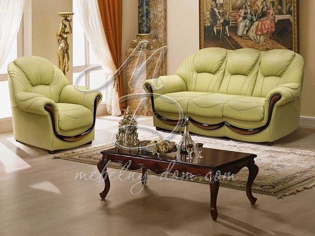 Комплект мягкой мебели «Дельта», в коже. Фото 1