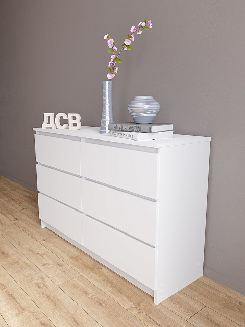 Комод Мори МК 1200.6, Белый. Фото 2