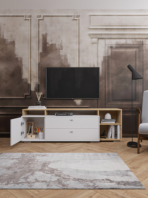 Тумба Ланс ТВ К202, Белый. Фото 2