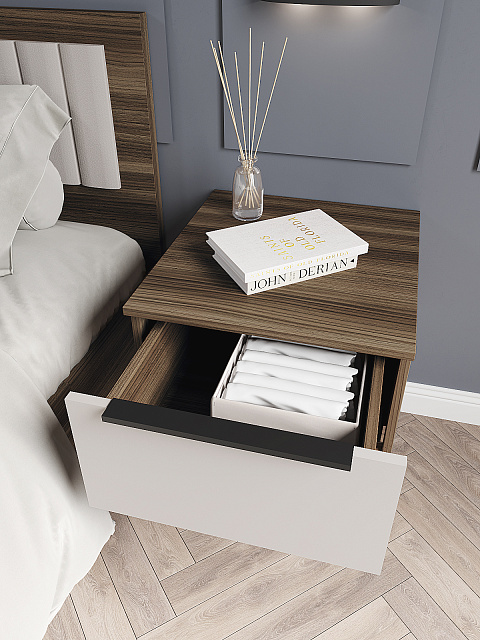 Тумба Роза 450 Ройс, бежевый скин. Фото 4