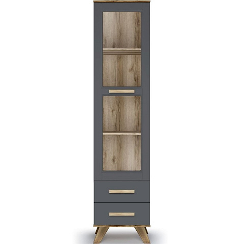 Шкаф-витрина Вега Скандинавия 450, серый. Фото 2