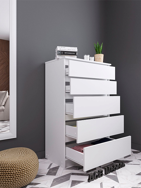 Комод Мори МК 700.5, Белый. Фото 3