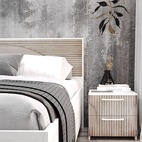 Спальня «Монтале» КМК 0966, бетон пайн светлый/астана. Фото 4