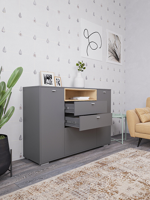 Комод Ланс К303, Графит. Фото 3