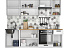 Кухонный гарнитур «Ника» Нео 2,4м с вытяжкой, Антрацит/Белый. Фото 2