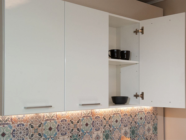 Кухонный гарнитур «Ника» Глосс 2,4м, Белый глянец. Фото 4