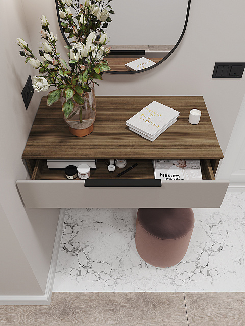 Тумба Роза 900 Ройс, бежевый скин. Фото 4