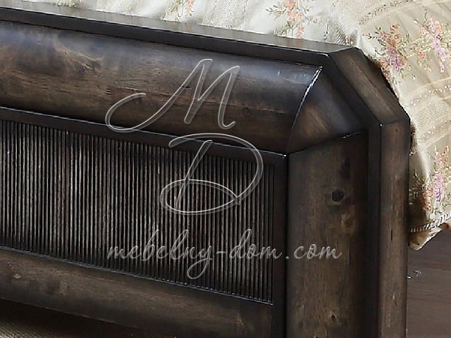 Кровать из массива гевеи «Rosemary», серый орех. Фото 4