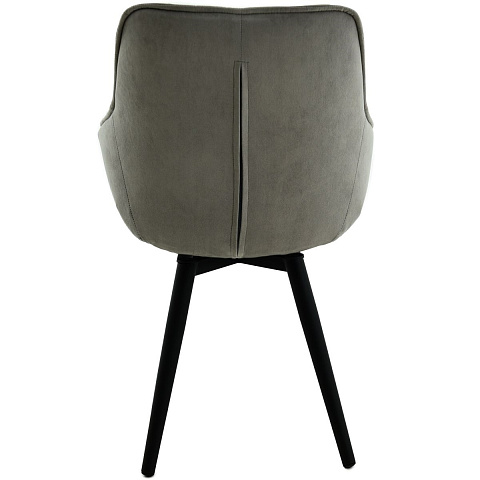 Стул «Торрес», велюр Бренди грей, каркас вращения черный. Фото 7