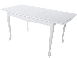 Стол «Кабриоль» 120x80 GLASS белый, эмаль белая от магазина Мебельный дом