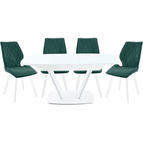 Обеденная группа (Стол Дрезден и 4 стула Амаретто), зеленый. Фото 1