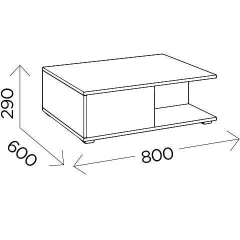 Стол «Виллитус» М10, Дуб вотан/Графит. Фото 2