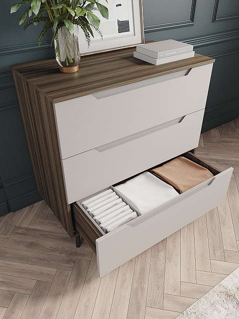 Комод Роза 900 Тренто, бежевый скин. Фото 4