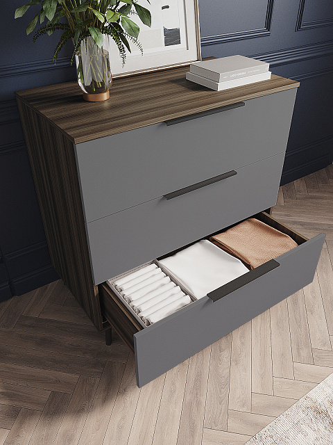 Комод Роза 900 Ройс, графит скин. Фото 4