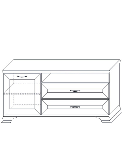 Тумба Сиена ТВ 2, бежевая. Фото 4